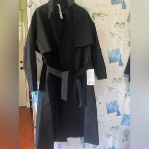 Oversized Tie-Waist Trench Coat